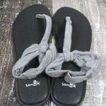 Sanuk  Black Gray Thong Sandal Sz W 6 Photo 3