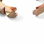 Michael Kors Pyramid Stud Bangle Bracelet Hinged Rose Gold Finish Photo 4