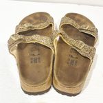 Birkenstock  Birkis Beaded Glitter Sequin Gold Sandals Womens Size 8 Photo 4
