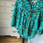 Nine West Vintage America Womens Loose Top XS Dolman Sleeve Oversized Blouse Tribal Flowy Photo 8