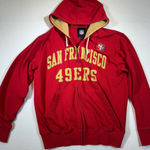 NFL San Francisco 49ers  Full Zip Hoodie Sweatshirt Red Photo 0