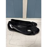 Tory Burch Women's Black Patent Leather Ballet Shoes Loafers Logo Size 6.5 Photo 3