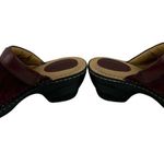 *Softspots Lara Clog Womens 9.5W Burgundy Leather Comfort Cushion Boho Coastal Red Size 9.5 Photo 8