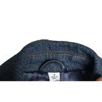 Pamela McCoy Animal Print Trim Embellished Bling Button Blue Denim Jean Jacket M Size M Photo 9