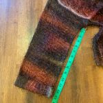 Erin London  NWT cardigan sweater womens medium Brown black Orange olive green Photo 5