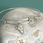 ALEX AND ANI Arrowhead Charm Silver Tone Expandable Bangle Bracelet Photo 5