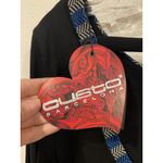 Custo Barcelona Rio Dress Womens Medium Black 3/4 Sleeve Lace Hem Photo 1