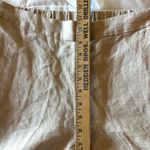 Chico's Chico’s Linen Elastic Pull On Button Hem Crop Pants in Natural. Size 4/ 0. Photo 9
