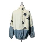 POL ‎ Denim Look Up At The Stars Jean Jacket Relaxed Oversized Women Size Small Photo 7