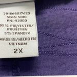 Jaclyn Smith  2X Purple Sequin Long Sleeve VNeck Blouse Work Office Casual Boho Photo 5