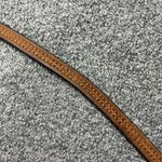 Vintage Unisex Black Leather Western Country Braided Whipstitch Band Skinny Belt Photo 6