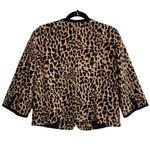 East 5th Size XL Jacket Blazer Cheetah Print Jewel Button Pockets Black Beige Photo 1