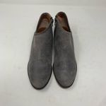 Lucky Brand Brekke Size 8 Grey Suede Ankle Boots Side Zip Asymmetrical Booties Photo 7