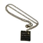 Take me deeper than my feet could ever wander square pendant necklace Silver Photo 8