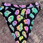 iHeartRaves  Black Melting Smiley Face Bathing Suit Bottom Photo 0