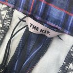 THE KIT Tracee Pant Size 10 Blue Iris Plaid NEW Stretch Organic Cotton Twill Photo 6