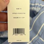 Vince Womens Pants XS NWT $445 Linen Cotton Stripe Blue Pant Pull On High Rise Photo 6