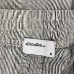 Allen Allen  100% Linen Black & White Striped Casual Pants M Photo 3