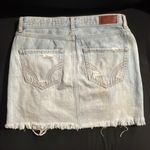 Hollister  distressed high rise denim 5 pocket stone washed mini skirt Photo 1