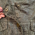 Ruby Rd. Faux Alligator Moto Jacket Snap Button Front Photo 1