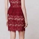 Anthropologie  | Maeve Elsa Peplum Burgundy Lace Dress,  Size L Photo 1