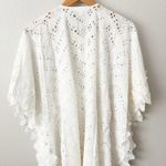 Dance & Marvel  | Lace Eyelet Cover Up Kimono Wrap Tie  White Oversized | Small Photo 4