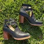 Seychelles Black Cutout Buckle Strap Ankle Boots Photo 3