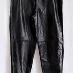Abercrombie & Fitch Pants Womens Small Black Vegan Leather Joggers Punk Grunge Photo 0