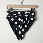 Mara Hoffman  goldie polka dot high waisted tie bikini bottoms black white Photo 1