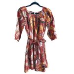 Elizabeth and James  Floral Print Gauze Off Shoulder Mini Dress XS Photo 1