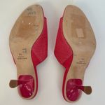 Kate Spade Malibu Raffia Pink Leather Slide Kitten Heels Photo 5