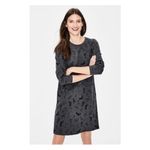 Boden Doodle Dog Sweatshirt Knee Length Mini Dress Black Size 6 Photo 1