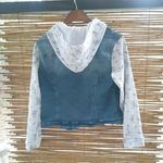 Wallflower XLJ Jeans Blue Flowers Jacket Size undefined Photo 2