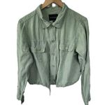 Velvet Heart Linen Blend Chest Flap Pockets Drawstring Hem Relaxed Fit Jacket L Photo 0