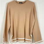 Lillusory Beige Long Sleeve White Trim Lounge Set Size XL NEW Photo 0