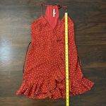 Lovers + Friends Gigi red & white star print wrap mini dress size S Photo 11