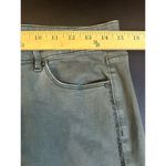 White House | Black Market WHBM Pants The Skinny Cropped Army Green Sparkle Photo 4