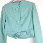 Fashioned By George Schulte Vintage 1950s Cropped Blazer Jacket with Bow Blue Photo 2