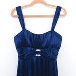 Y2K Morgan & Co Womens Dress Size M Blue Satin McBling Babydoll‎ Party Hoco Glam Size M Photo 1