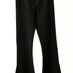 ASOS Night Addict Women's Flare Leg Pants Textured Black Size M High Rise Photo 3