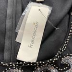 Francesca’s NWT Black Blue Embroidered Glass Beaded Sequins Sleeveless Dress Size M Photo 9