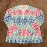 Roller Rabbit Never Worn  Blue and Pink Ombré Monkey Henley Pajamas XL Photo 2