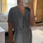 Grey Short Sleeve Romper Gray Photo 1
