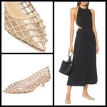 Cult Gaia ππ Kenny Pump Mule ~ Pointed Toe Basket Weave Leather Sand EU 41 NWT Photo 3