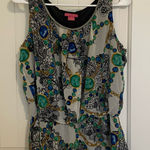 Sunny Leigh Sunny‎ Leigh women’s multicolor patterned bead neck loose tank blouse medium Photo 0