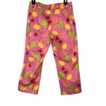 Lilly Pulitzer 4 Hibiscus Pink Marzipan Rachael Capri Pants Stretch White Label Photo 7