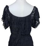 Umgee  Black Lace Dress Size M Boho Romantic Short Sleeve Lined Fit & Flare Photo 3