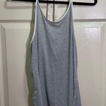 Athleta Women’s  Essence Satin Mesh Tank High Slit Gray Size Medium Photo 2