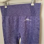 Rocky Gains Leggings Purple Ribbed Athletic Athleisure Workout Comfy Stretchy Size L Photo 1
