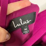 Lulus  magenta sexy skater‎ dress size medium Photo 8